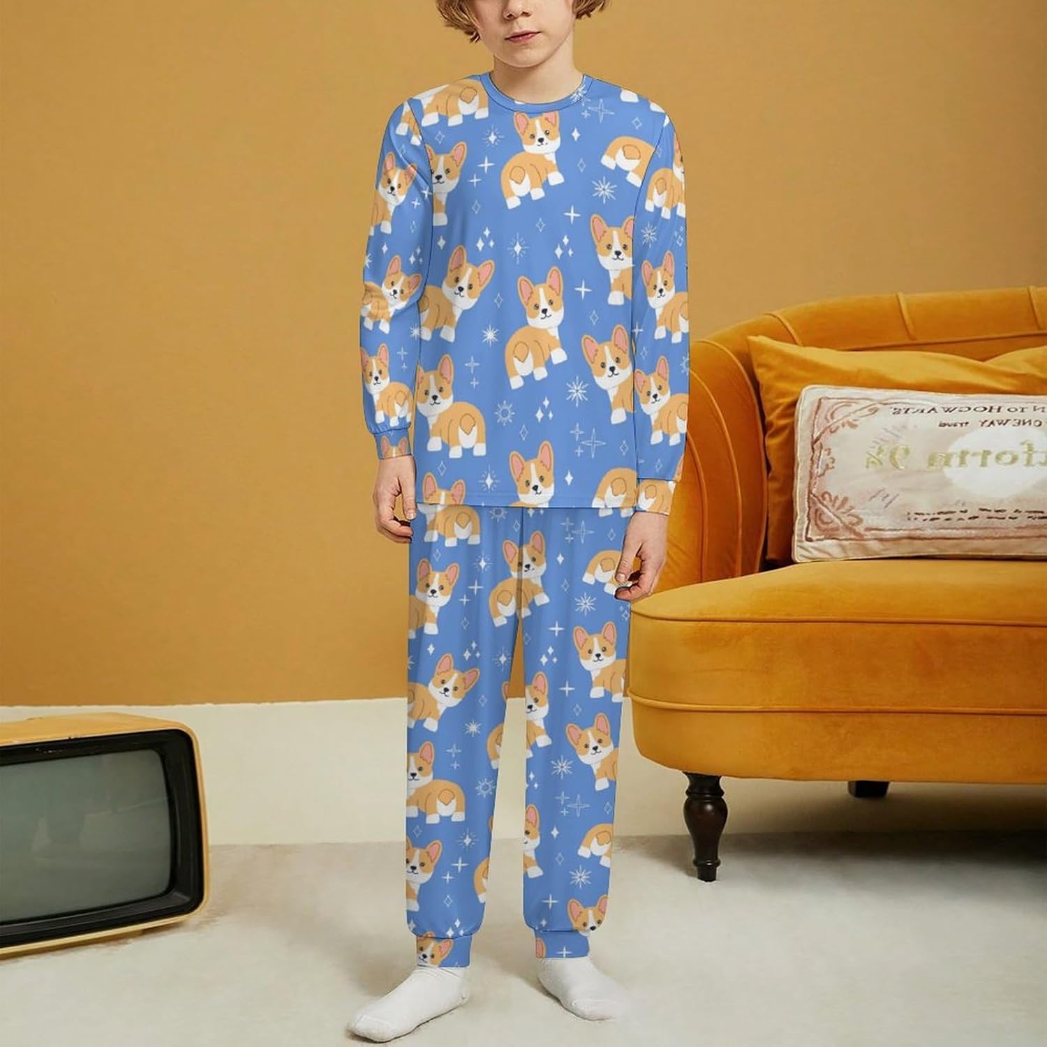 Meiko Kids Soft Long Sleeve Shirt Base Layer Bottoms Set
