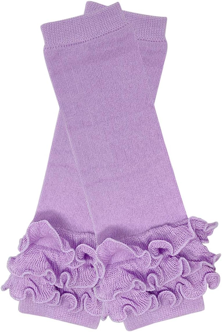 Bowbear 5-Pair Cheerful Ruffle Legwarmers Pink Purple Black White Gray