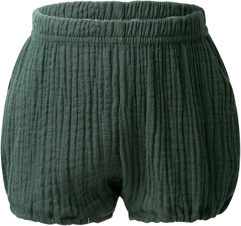 Freebily Soft Cotton Linen Bloomer Shorts for Baby Boys Girls