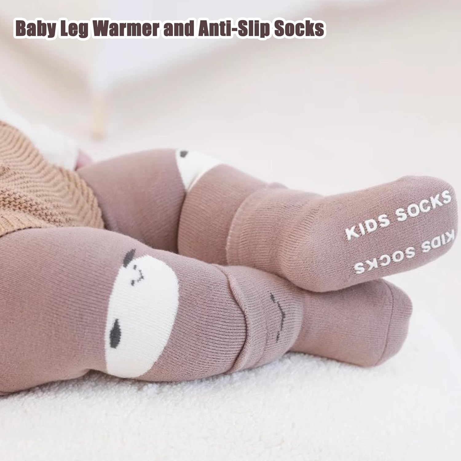 Thickened Baby Leg Warmer Grip Socks for 3-24 Months