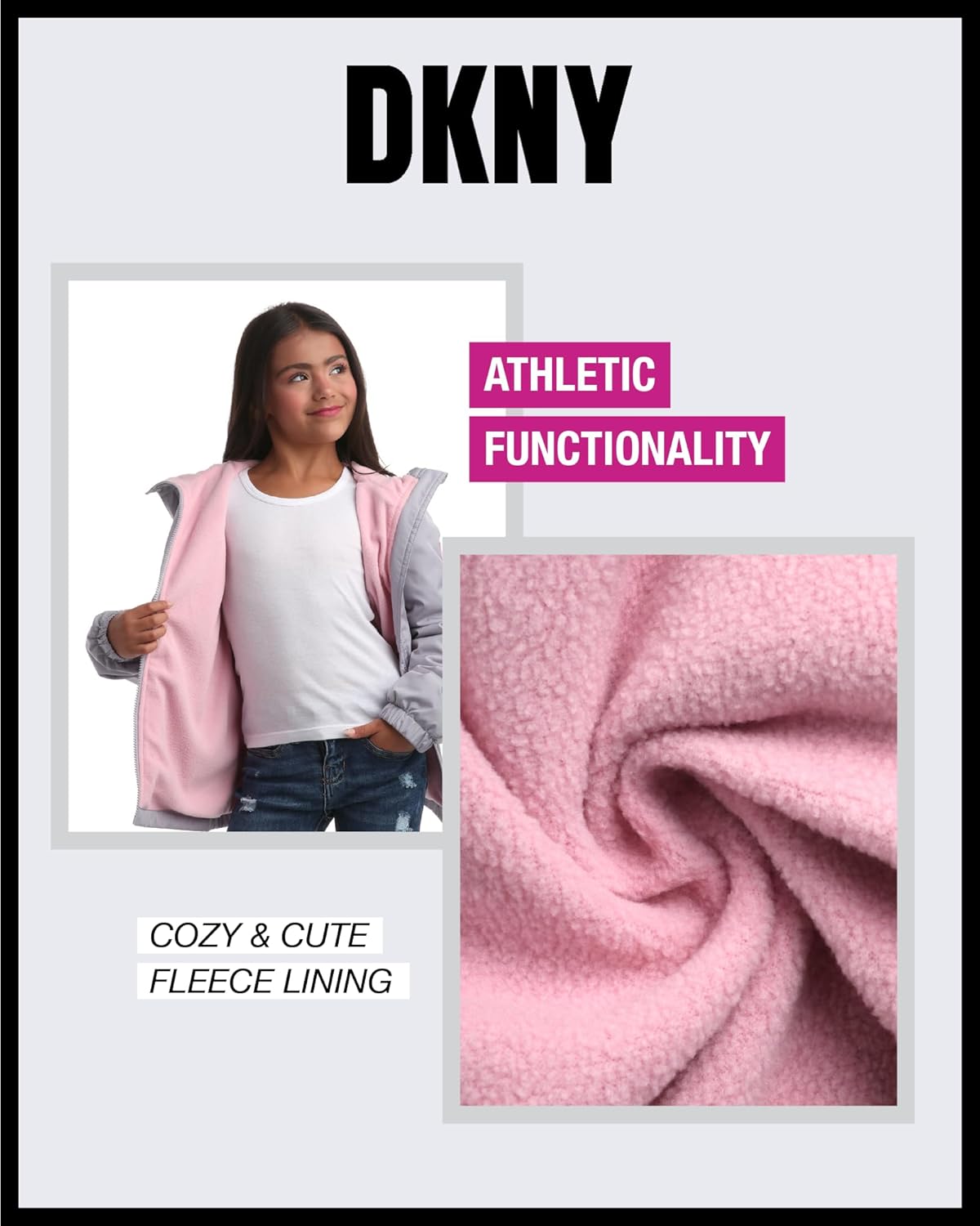 DKNY Girls waterproof jacket