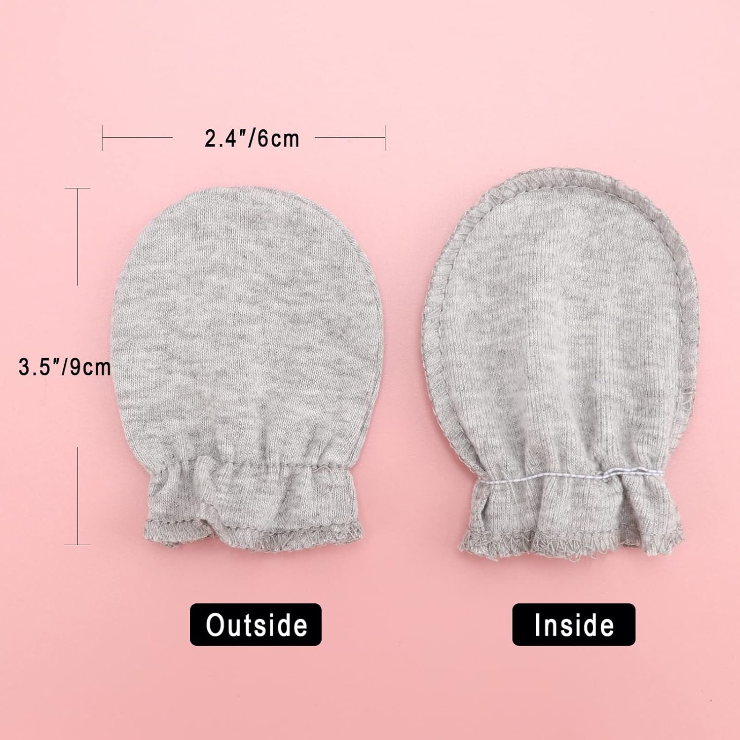 Perfect Gift - Soft Organic Cotton No-Scratch mittens for Newborn