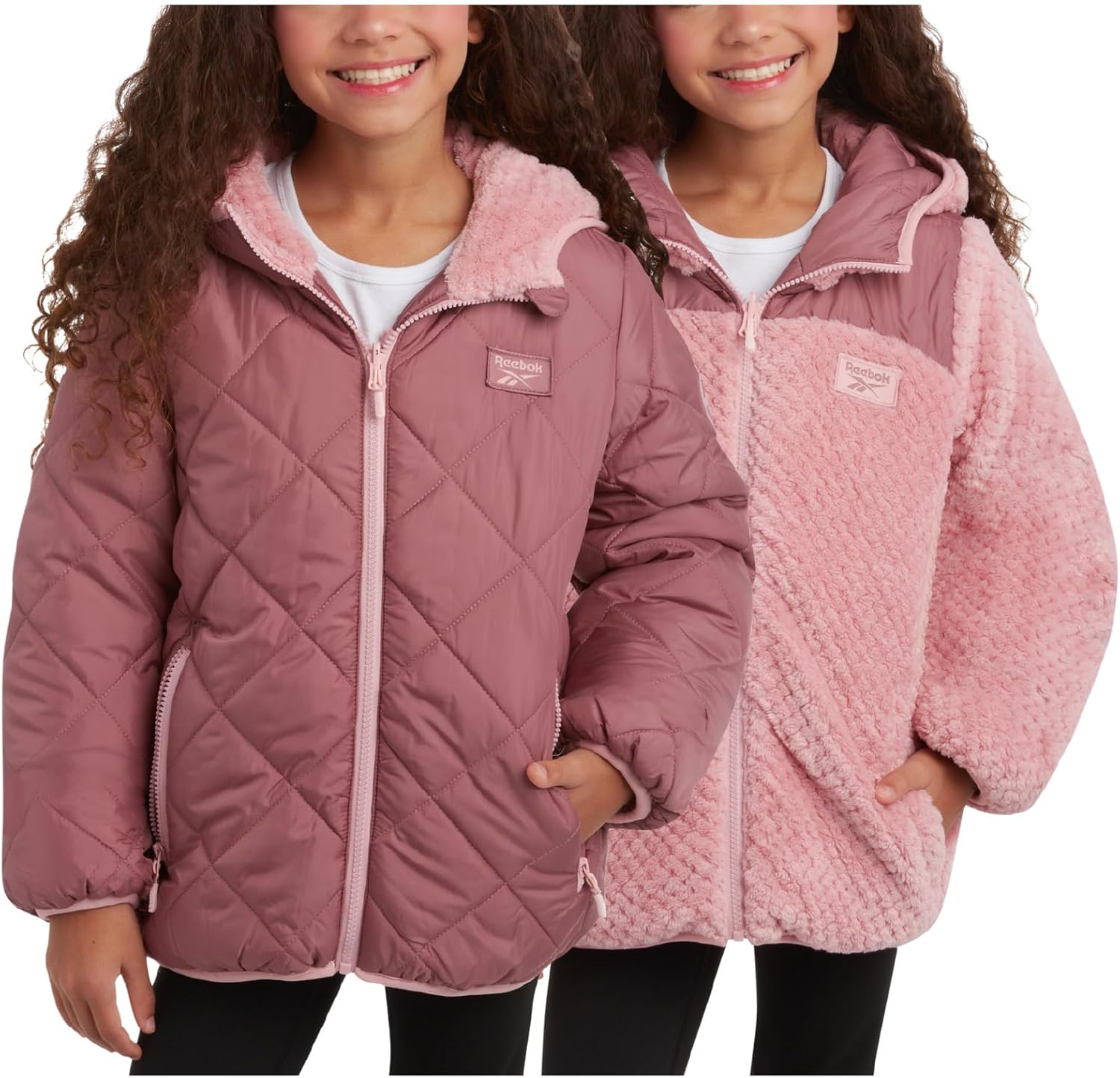 Reebok Girls Reversible Puffer Jacket