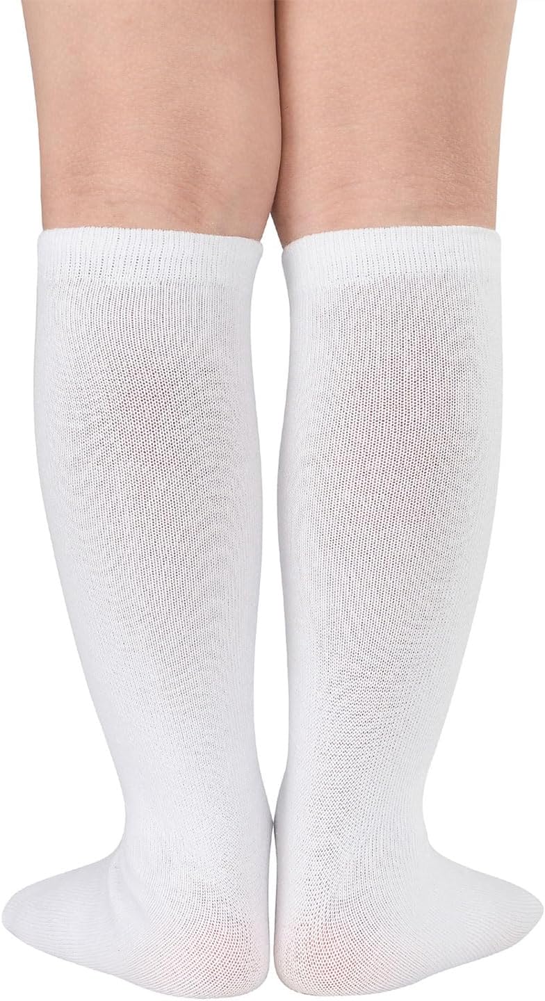 Knee-High Cotton Socks for Kids Perfect for Soccer More