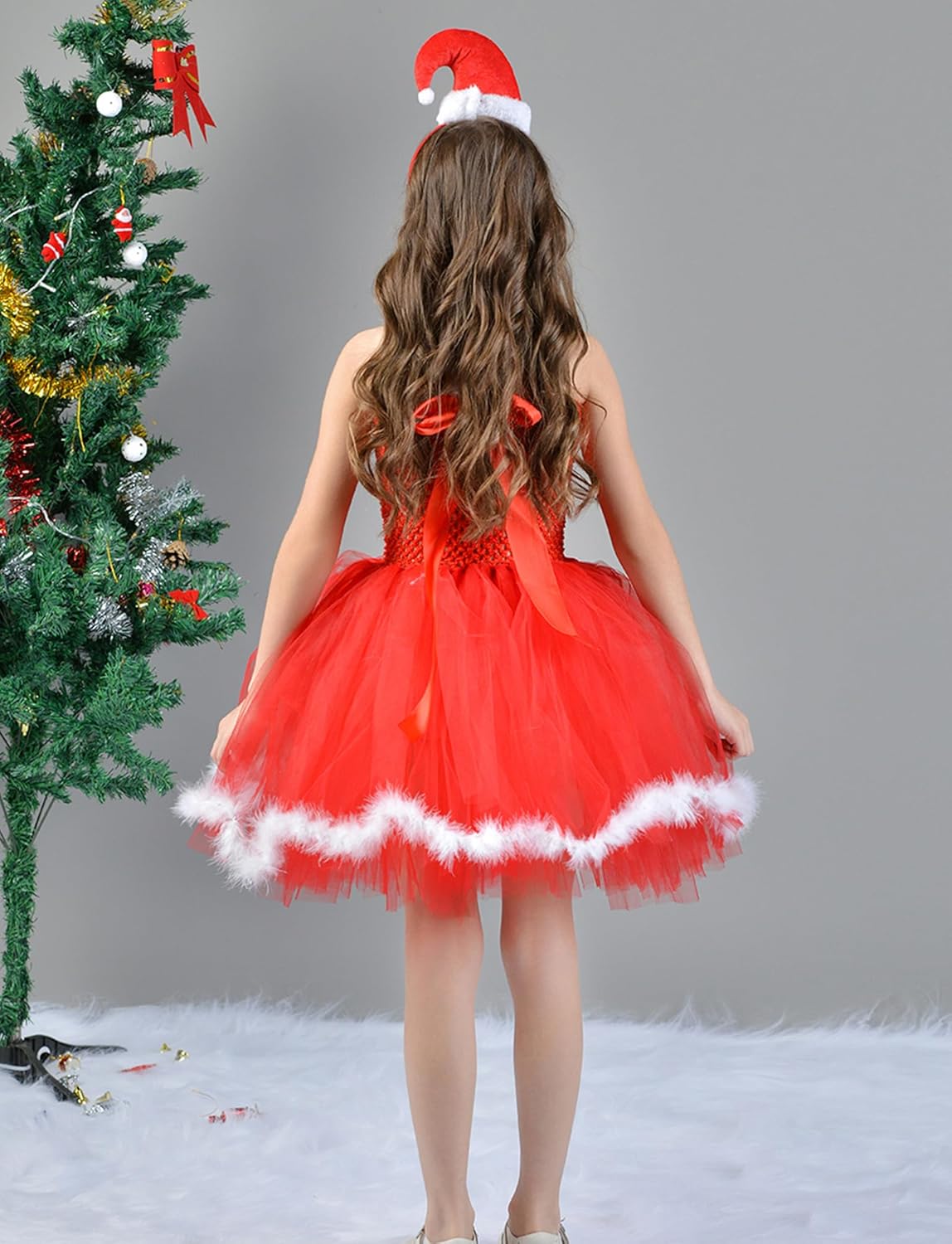 Christmas Puffy Tutu Dress for Toddler Girls