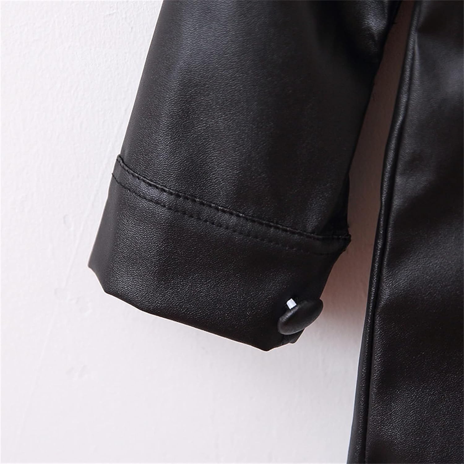 AMIMOJY Toddler Girls Infant Long Sleeve PU Leather Jacket Winter