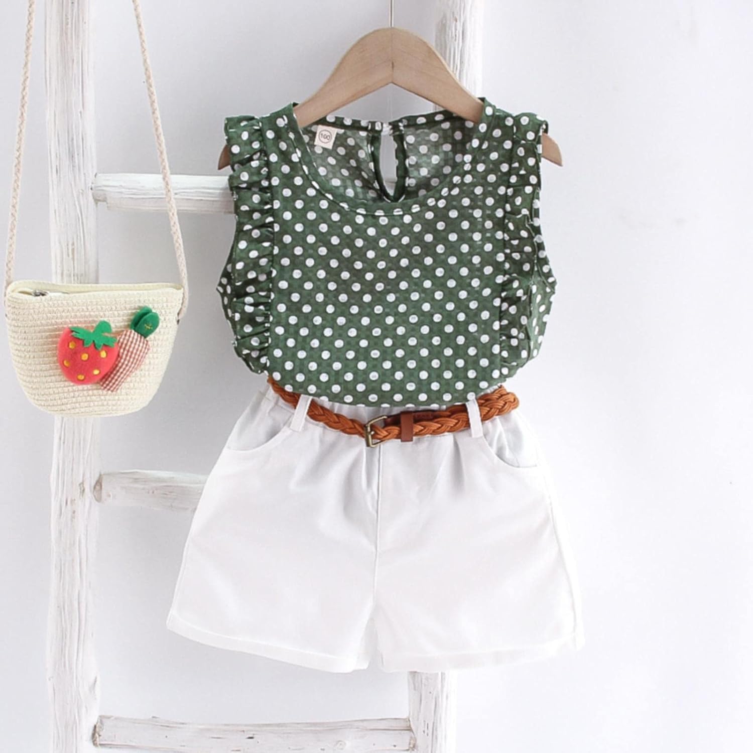 Polka Dot Ruffle Summer Set for Toddlers Girls