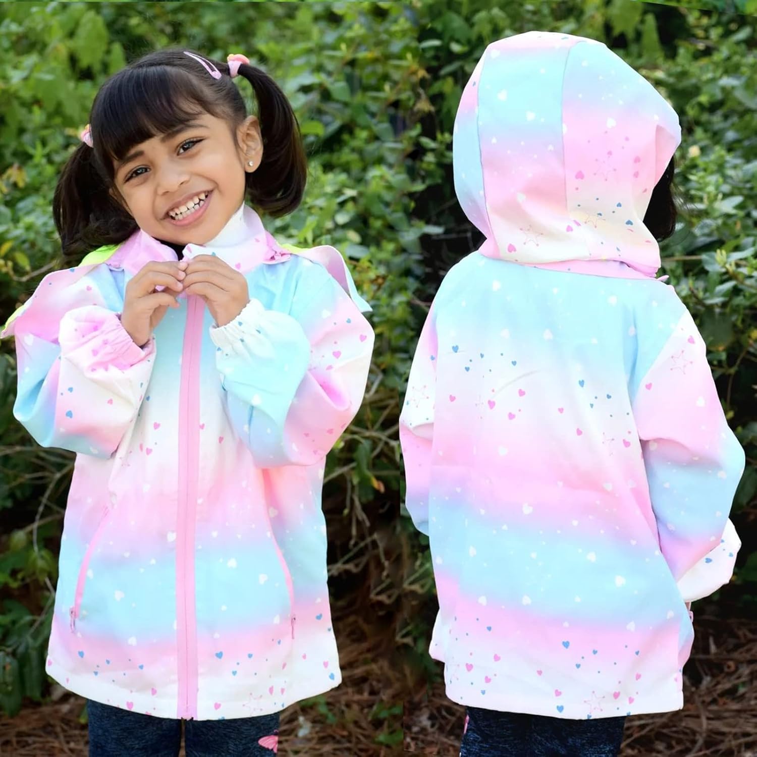 HZXVic Boys Toddler Waterproof Rain Jacket