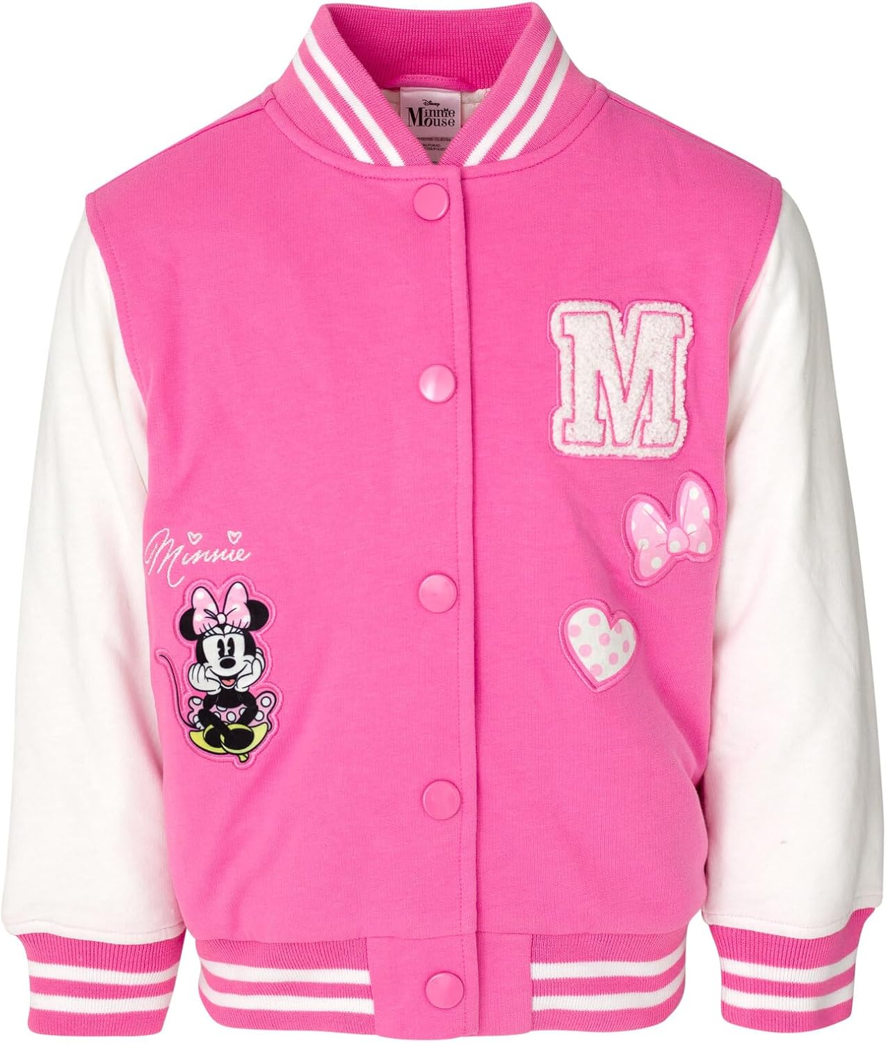 Disney Minnie Mouse Frozen Lilo Stitch Girls Varsity bomber jacket Toddler-14-16