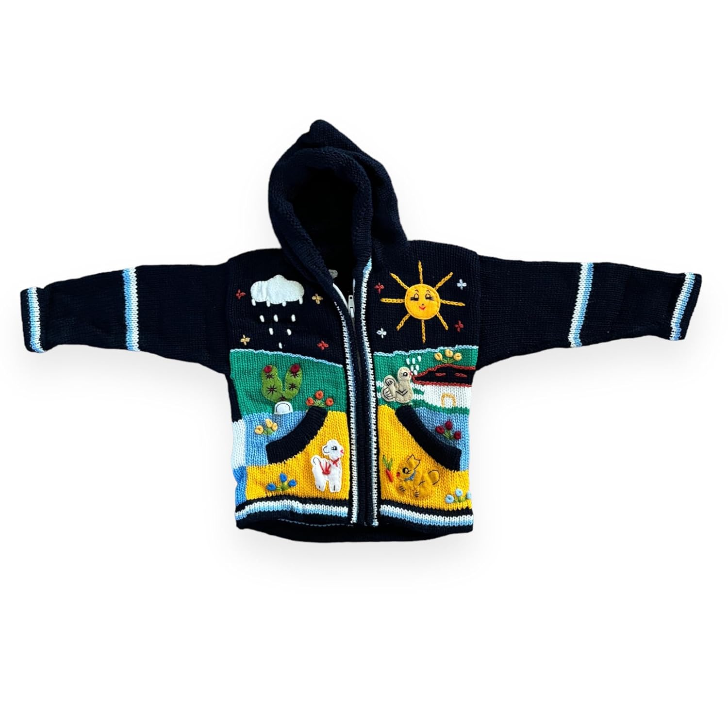 Bespoke Peruvian wool sweater keeps you warm stylish 2T Navy Blue