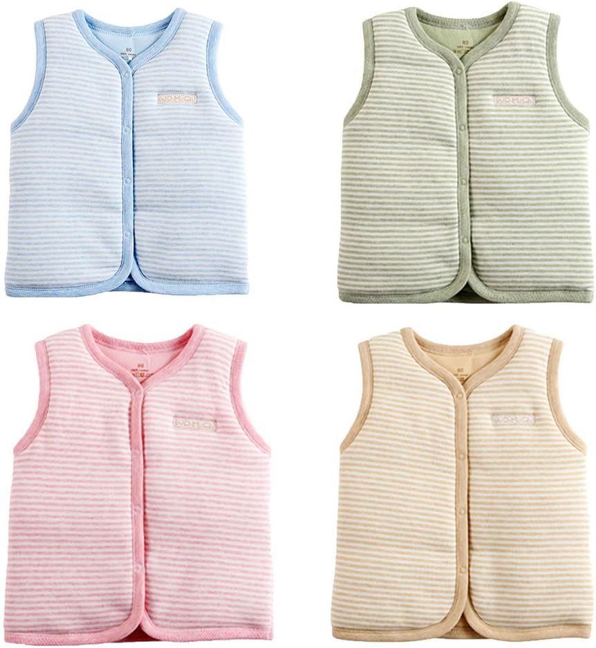Monvecle Baby Cotton Warm Vests Unisex Infant to Toddler Padded Waistcoat - Loose Fit