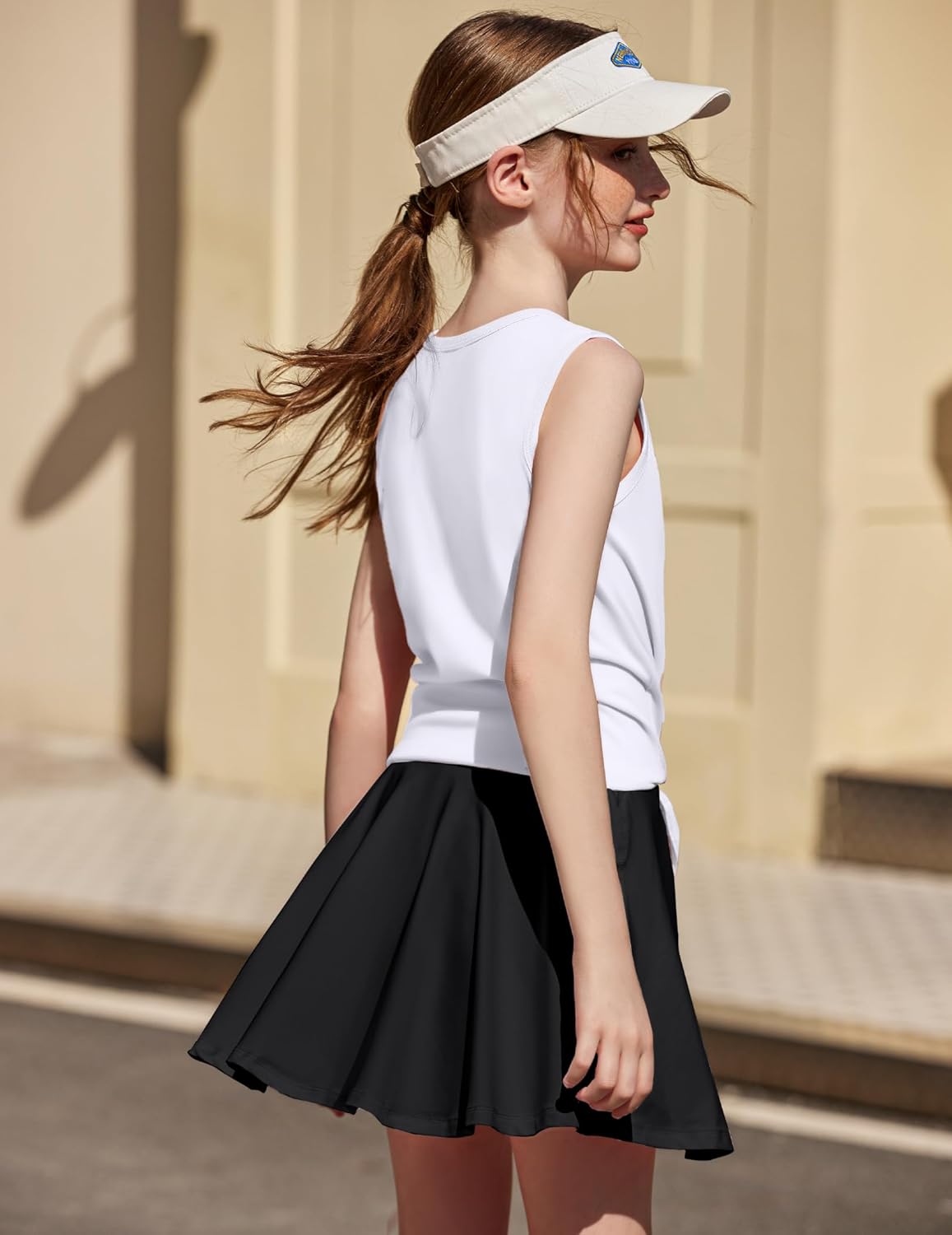 Festive Girls TennisC Golf Outfit Trendy Adjustable Top Skirt