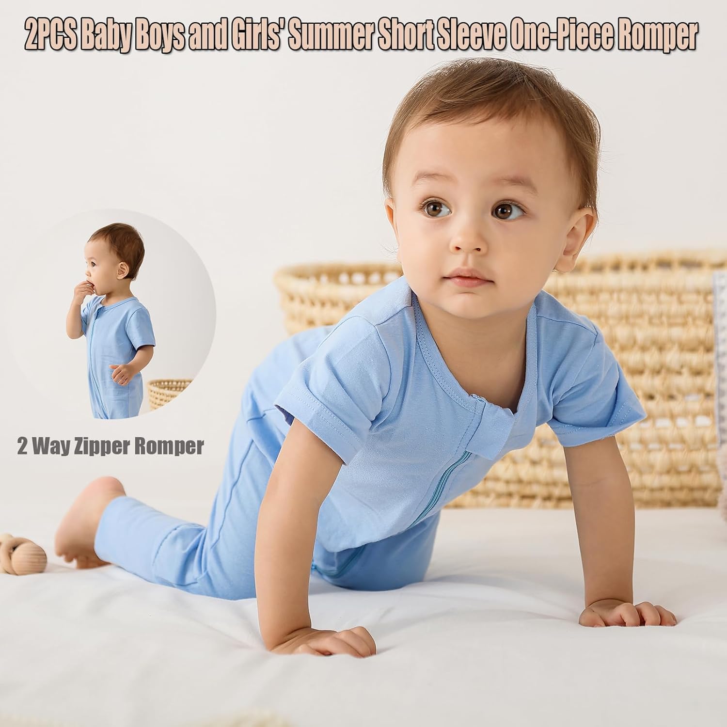 Feidoog Toddler 2-Piece Romper Set