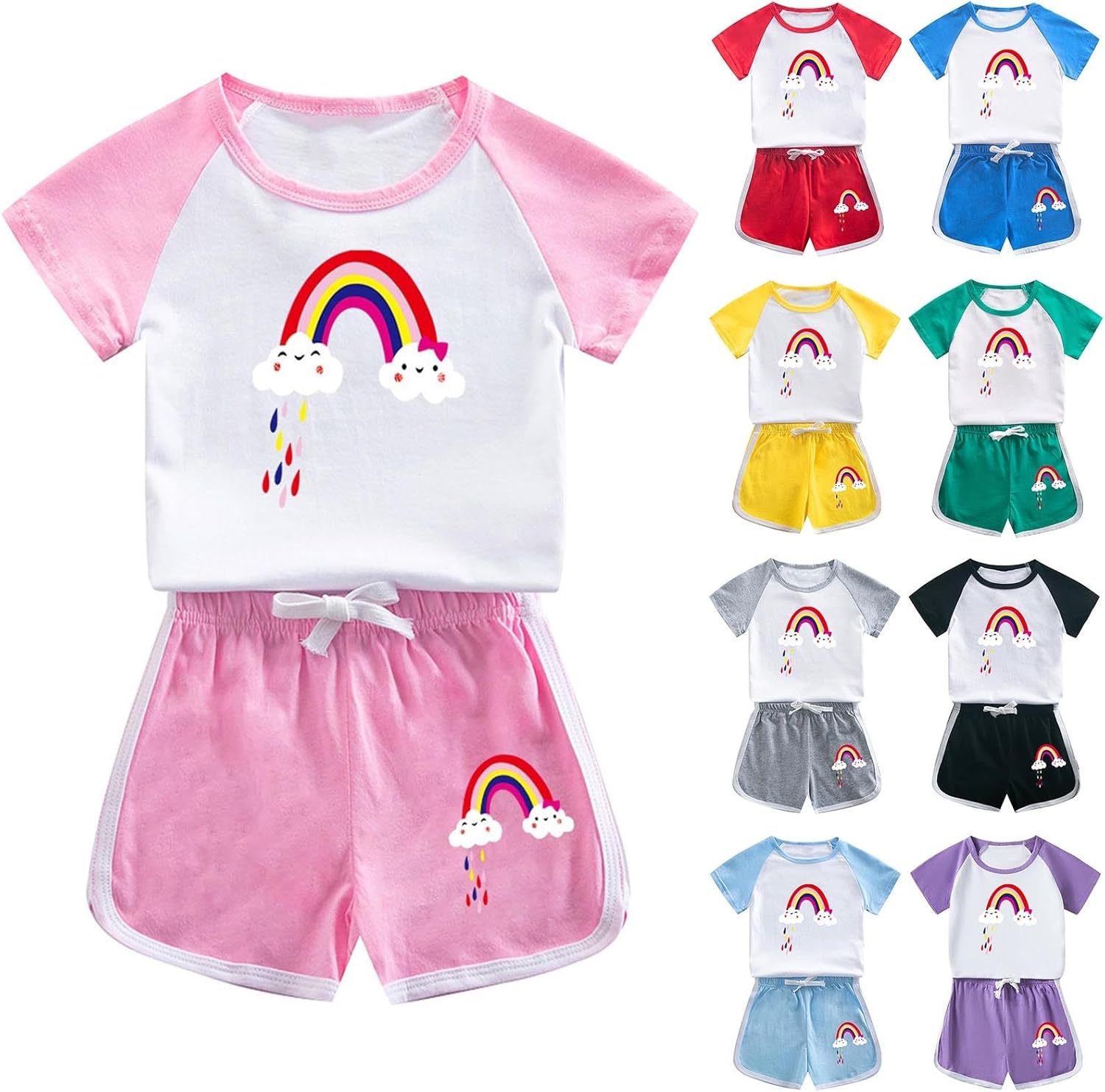 CUTE RAINBOW TRACKSUIT SET FOR TODDLERS
