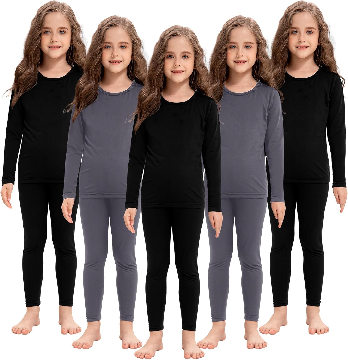 Silkfly 5 Set Thermal Underwear for Girls