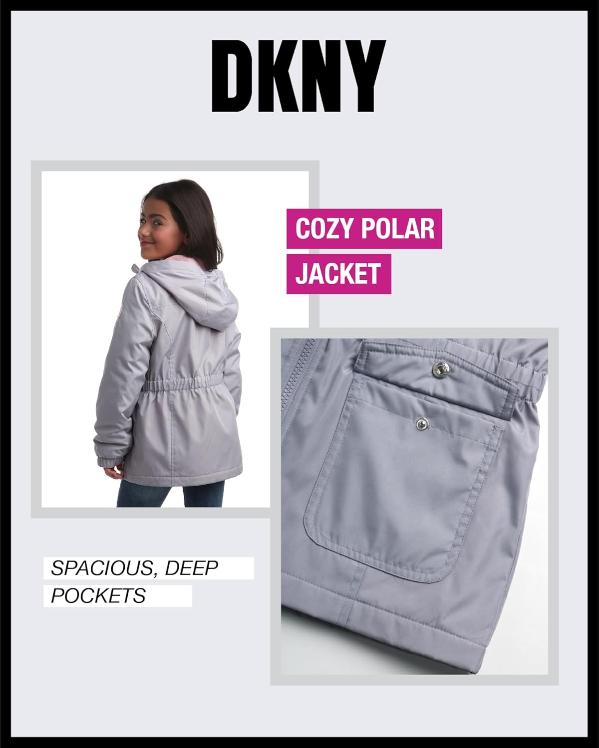 DKNY Girls waterproof jacket