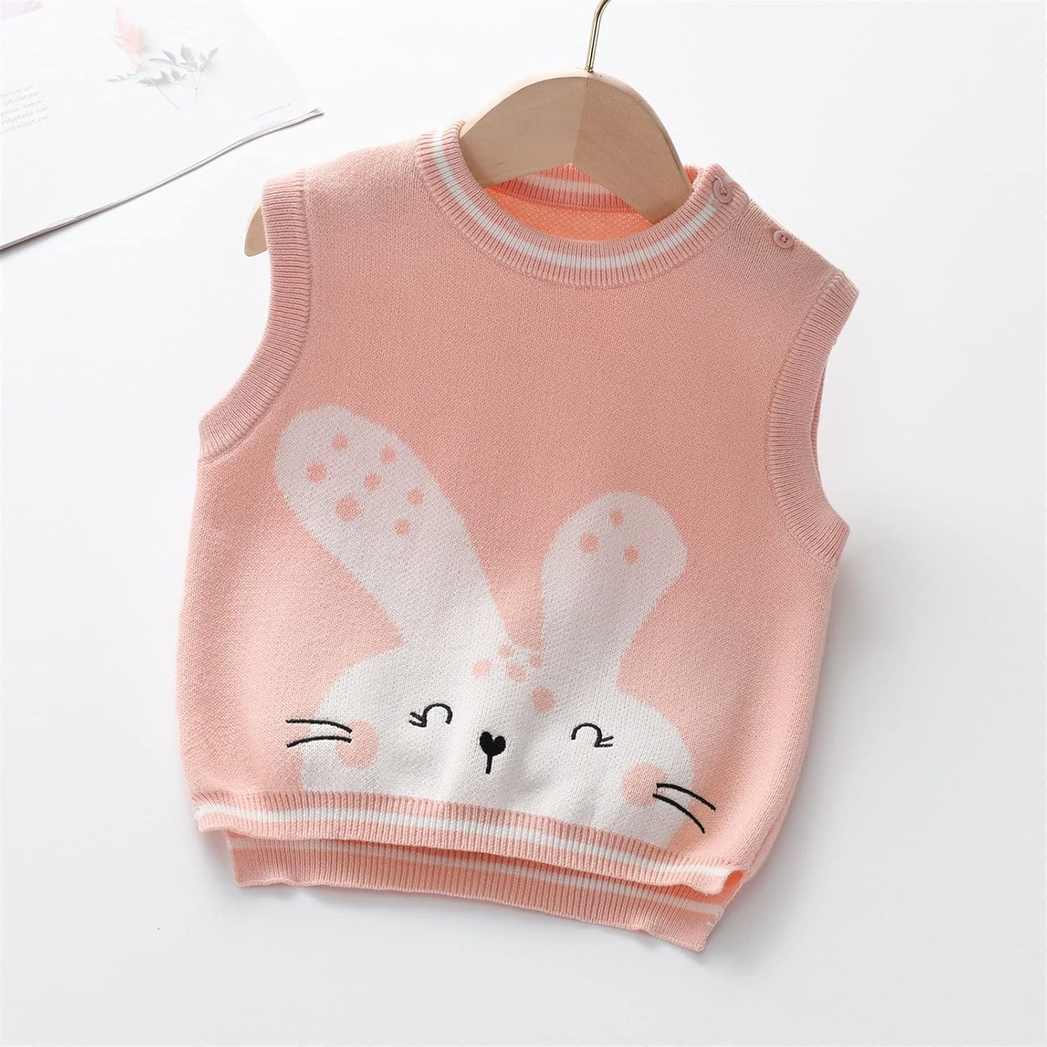 Newborn Baby Glow Sleeveless Knitted Sweater - Autumn Brown for Girls Boys