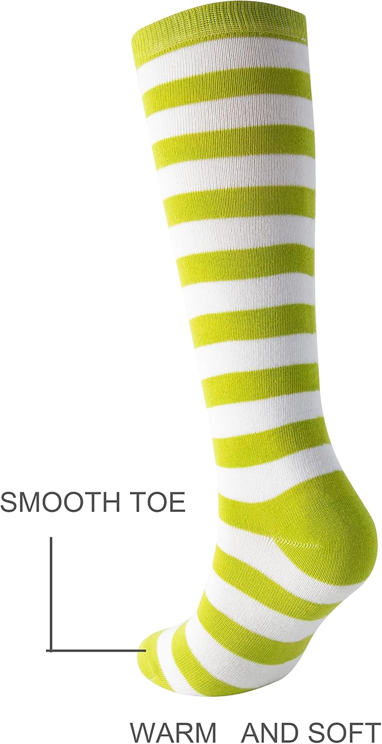 Cerebro StripeK CASUAL KNEE-HIGH SOCKS FOR GIRLS