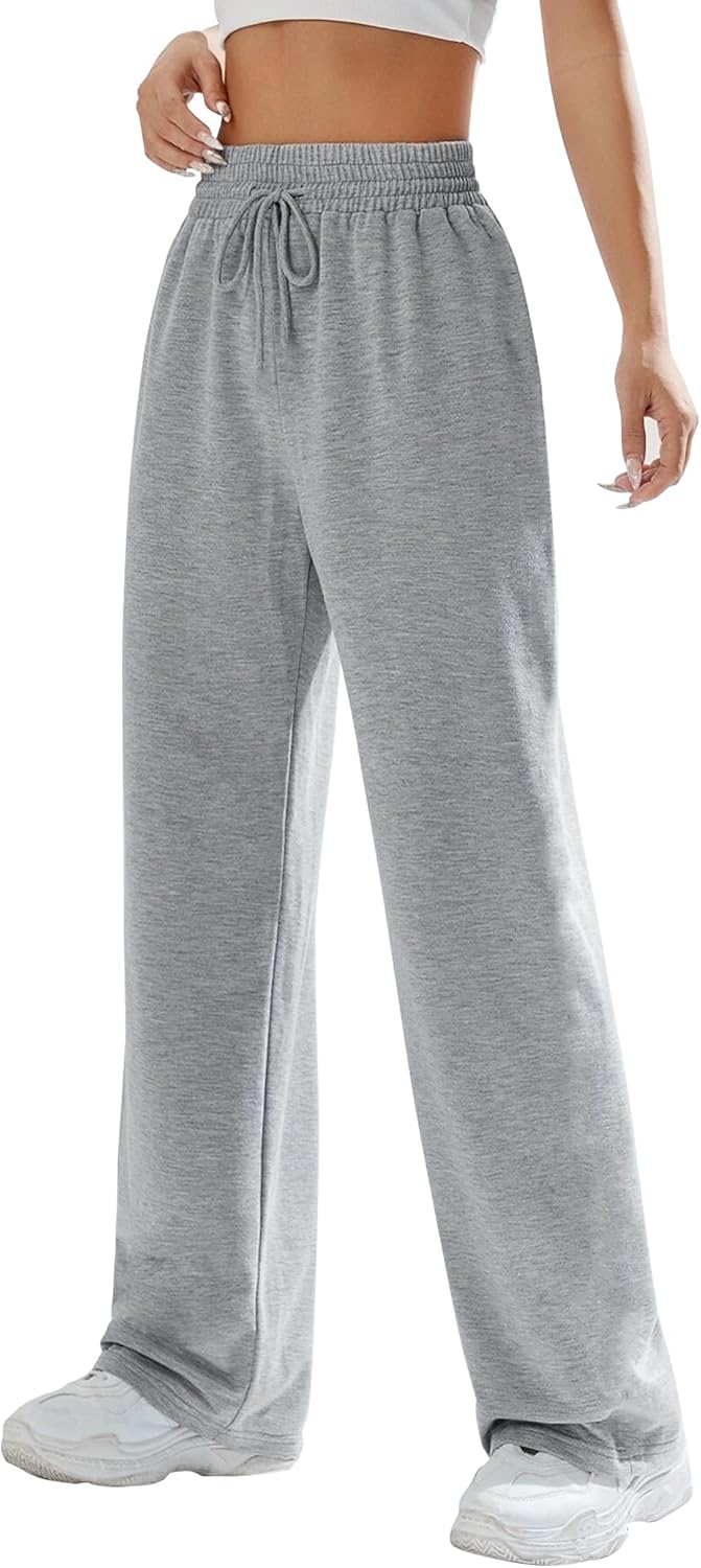 Kiench Teens Girls High-Waisted Drawstring Sweatpants