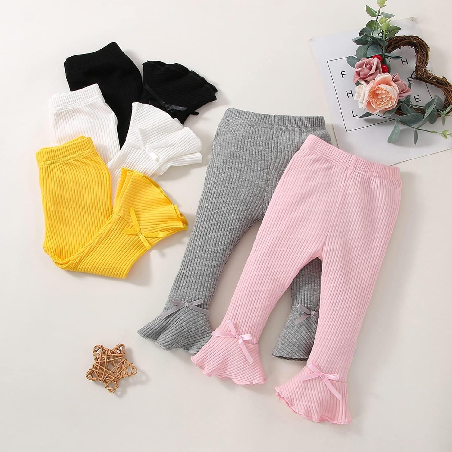 Stylish Stretchy Flare Pants for Babies and Girls