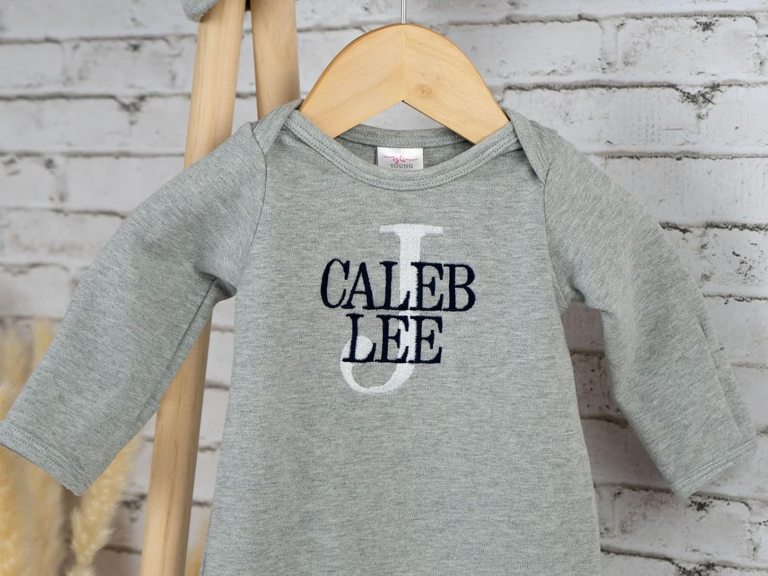 Custom Oatmeal Sleeper Set for Newborn Boys