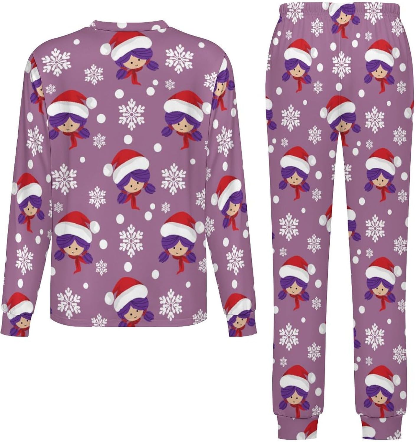 MEIKKO Thermal Pajama for Kids - Christmas Santa Snowflakes Boys and Girls