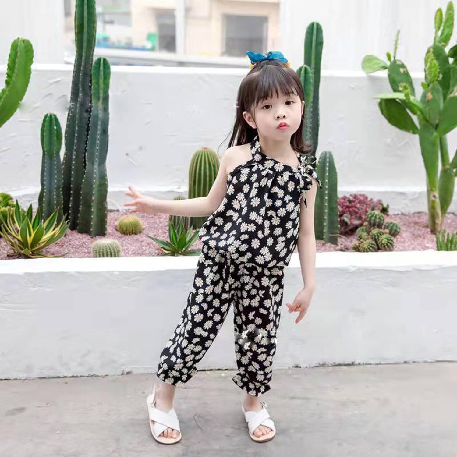 AMIMOJY Toddler Girl Summer Dress Set