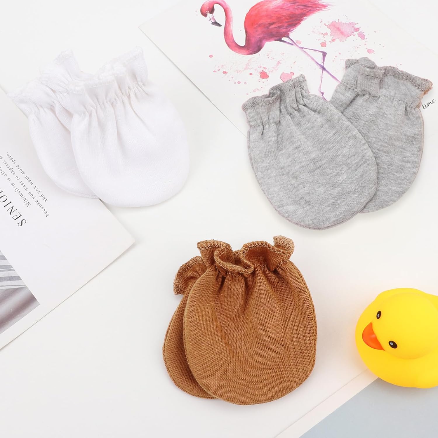 Perfect Gift - Soft Organic Cotton No-Scratch mittens for Newborn