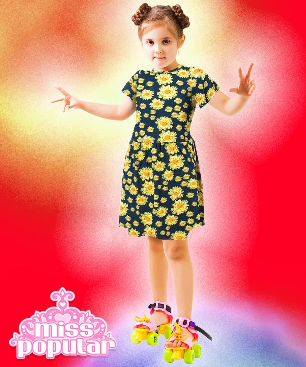 Miss Popular Skater Dress 4-16 Soft Cotton Cute Design for Girls