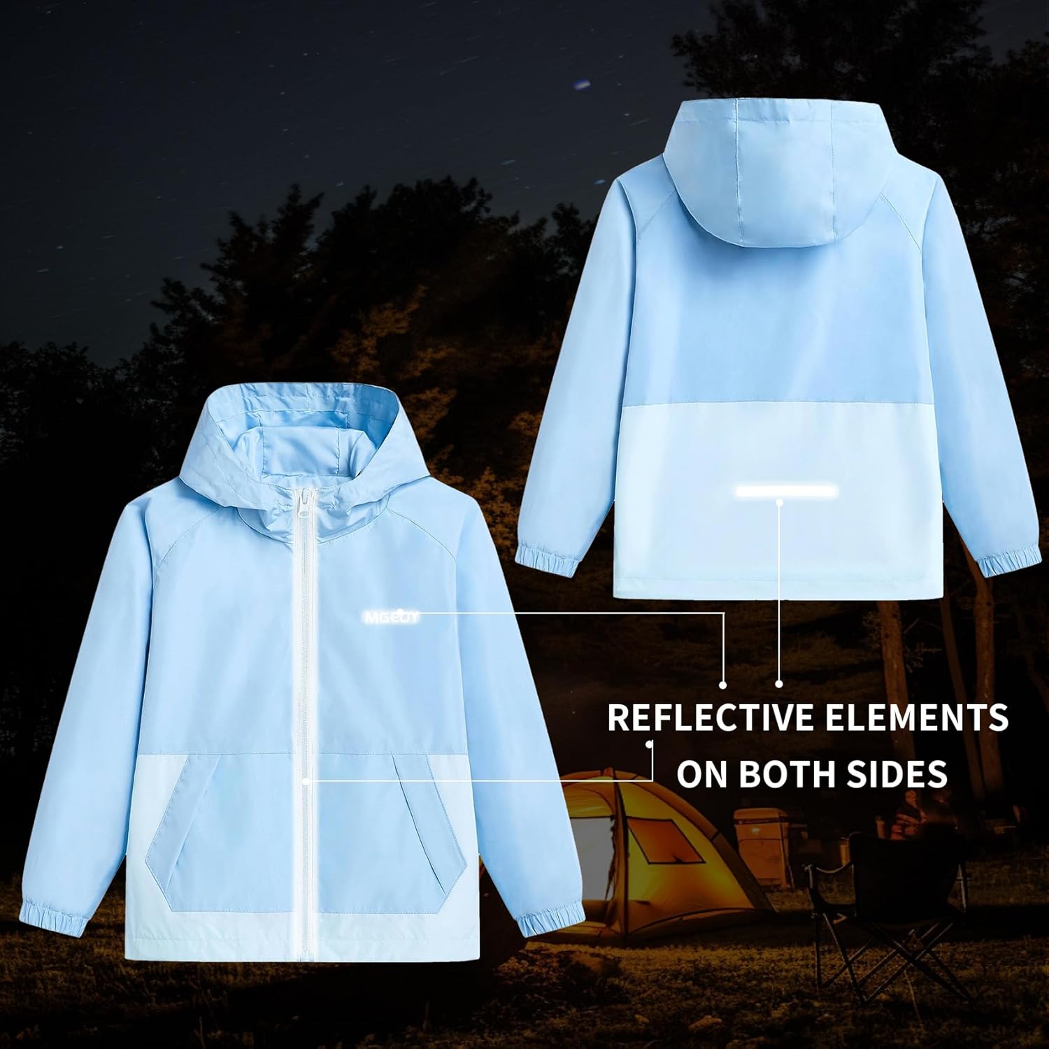 MGEOY Kids Waterproof Jacket with Hood