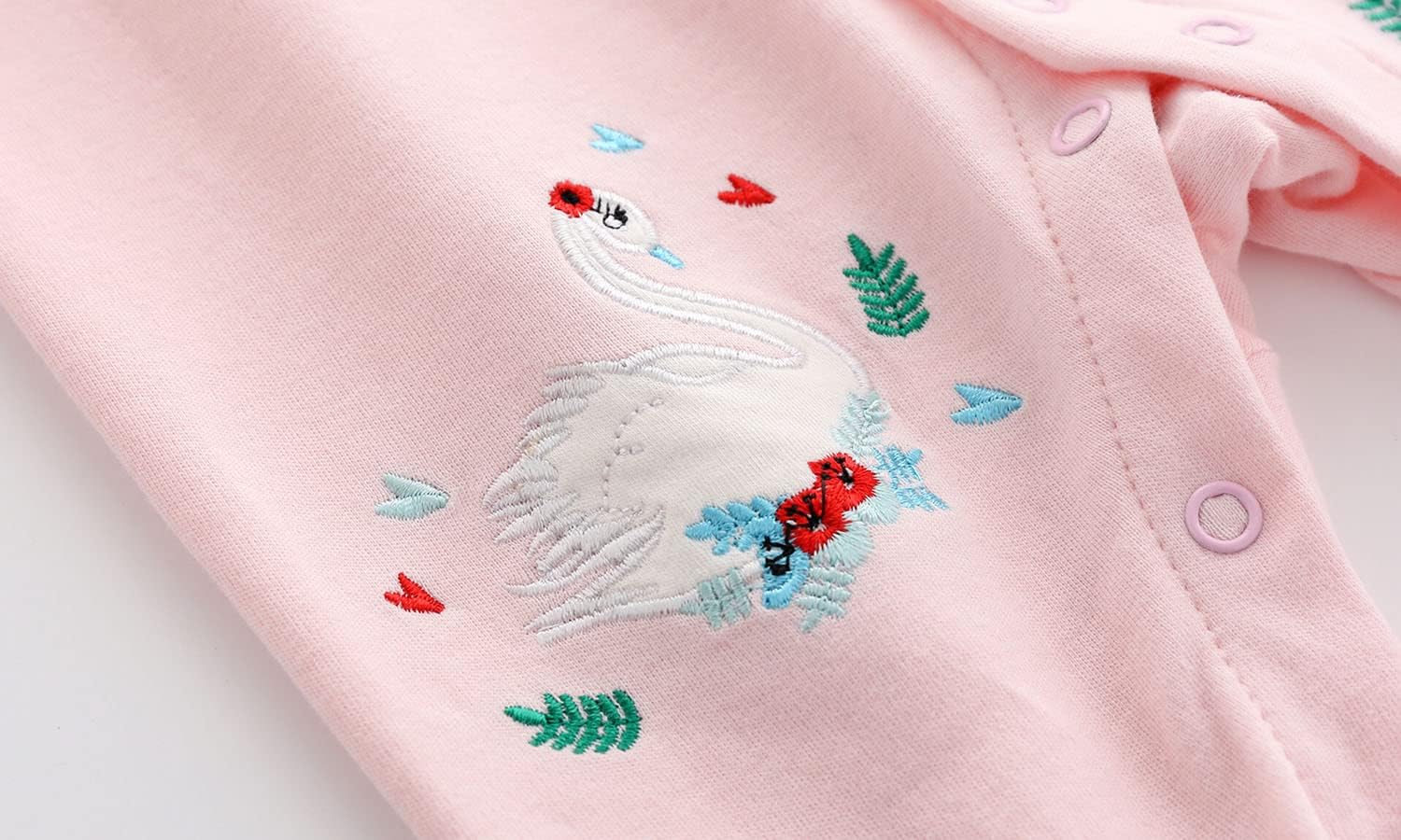 Hikido Infant Romper 2Pack Cotton Footed Jumpsuit with Cute Cartoon Print