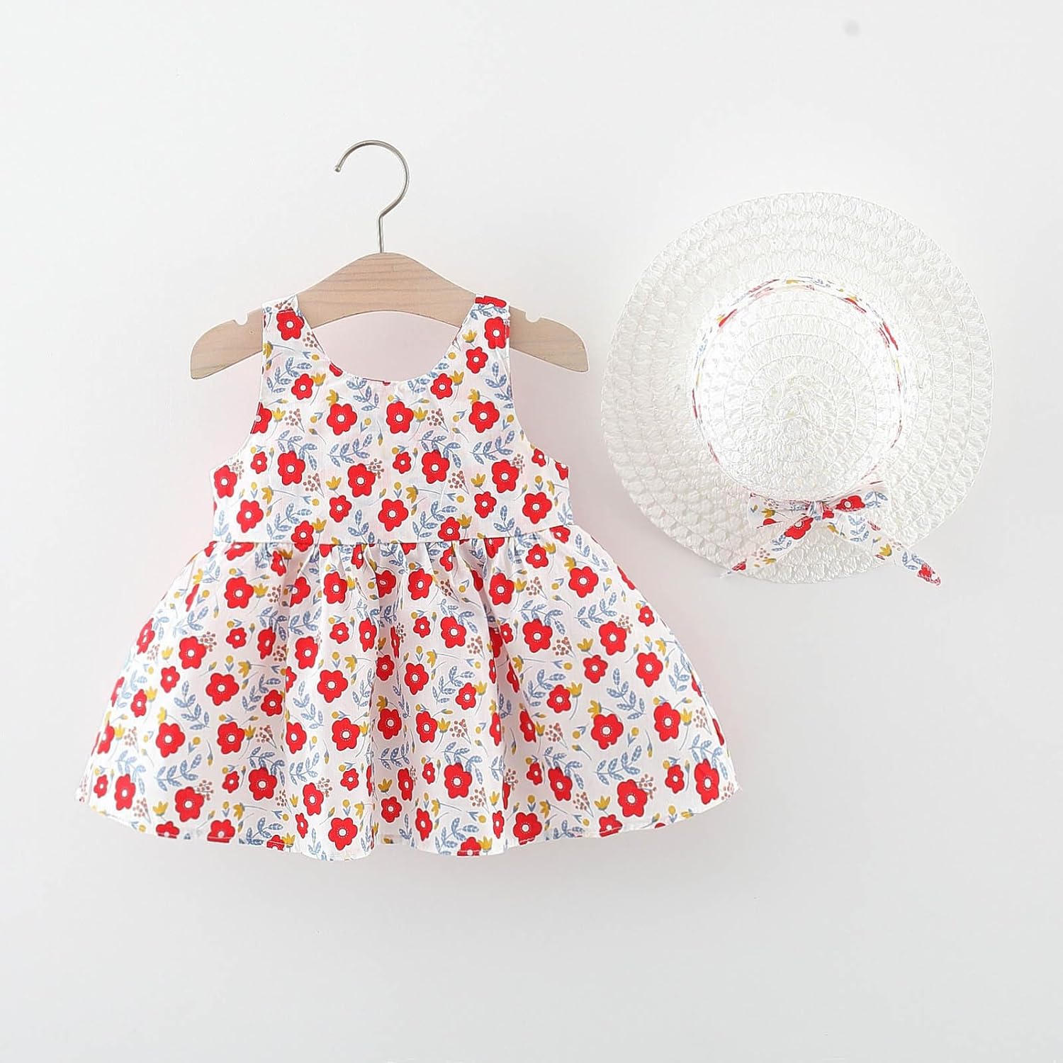 Cute Princess Toddler Beach Sets with Beaded Hats