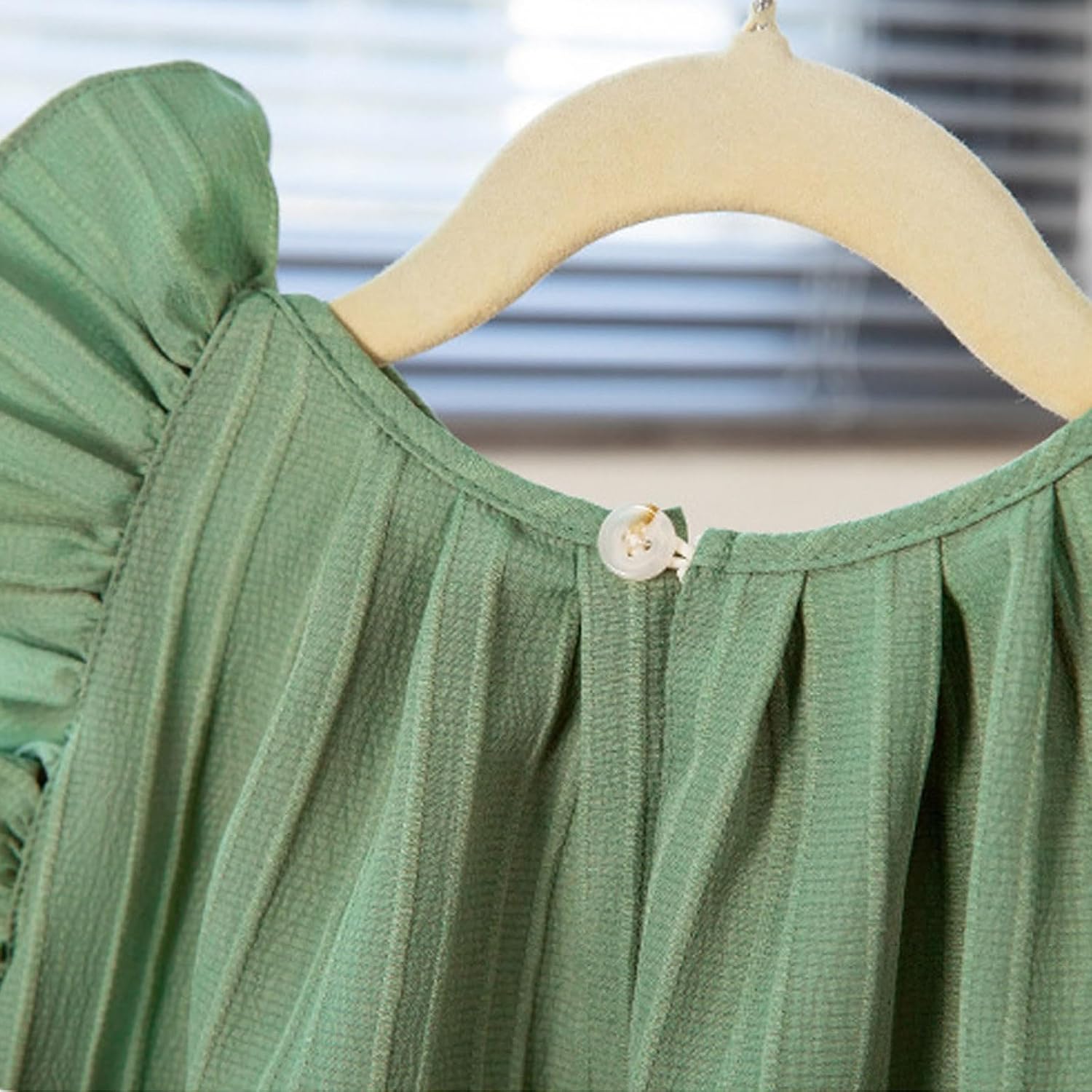 Toddlers Ruffle Sleeve Sundress Casual Beach Dress