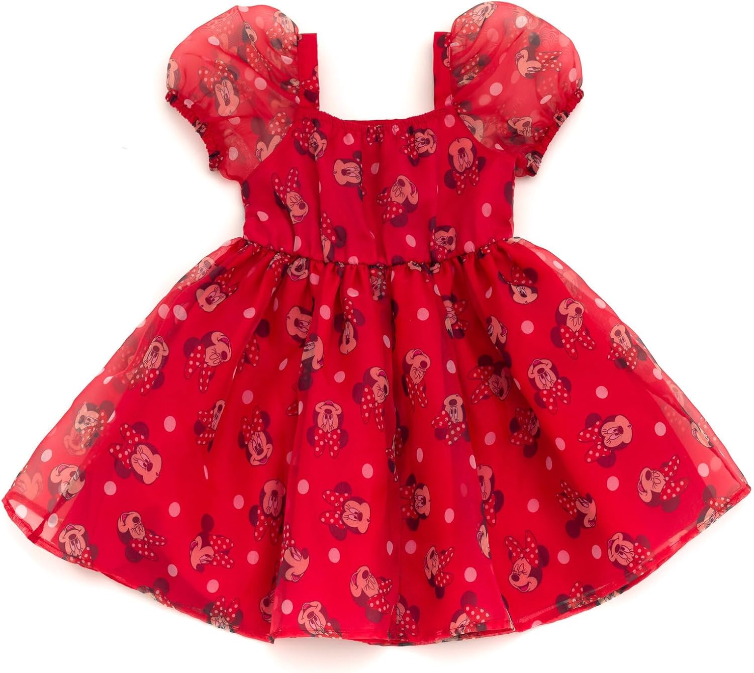 Disney Girls Square Neck Organza Dress 2T - 14-16