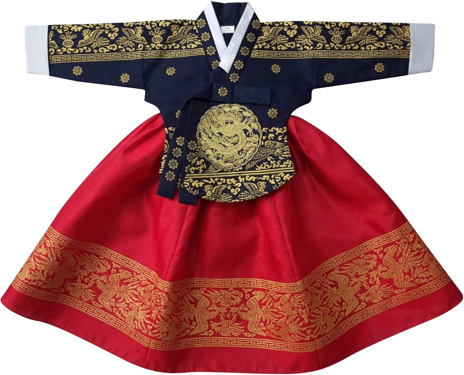 Navy Blue Hanbok Dress for Your Little Star