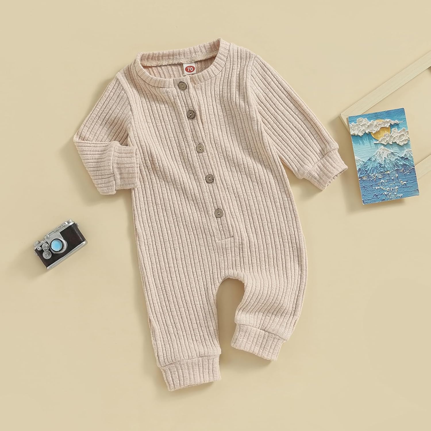 Adorable Itxt Romper for Newborn Button Jumpsuit Baby Girl Boy