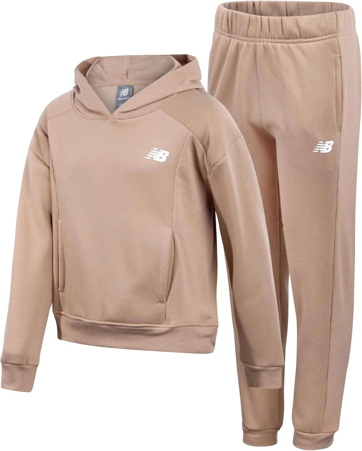 New Balance Girls Fleece Sweatsuit Set 7-12