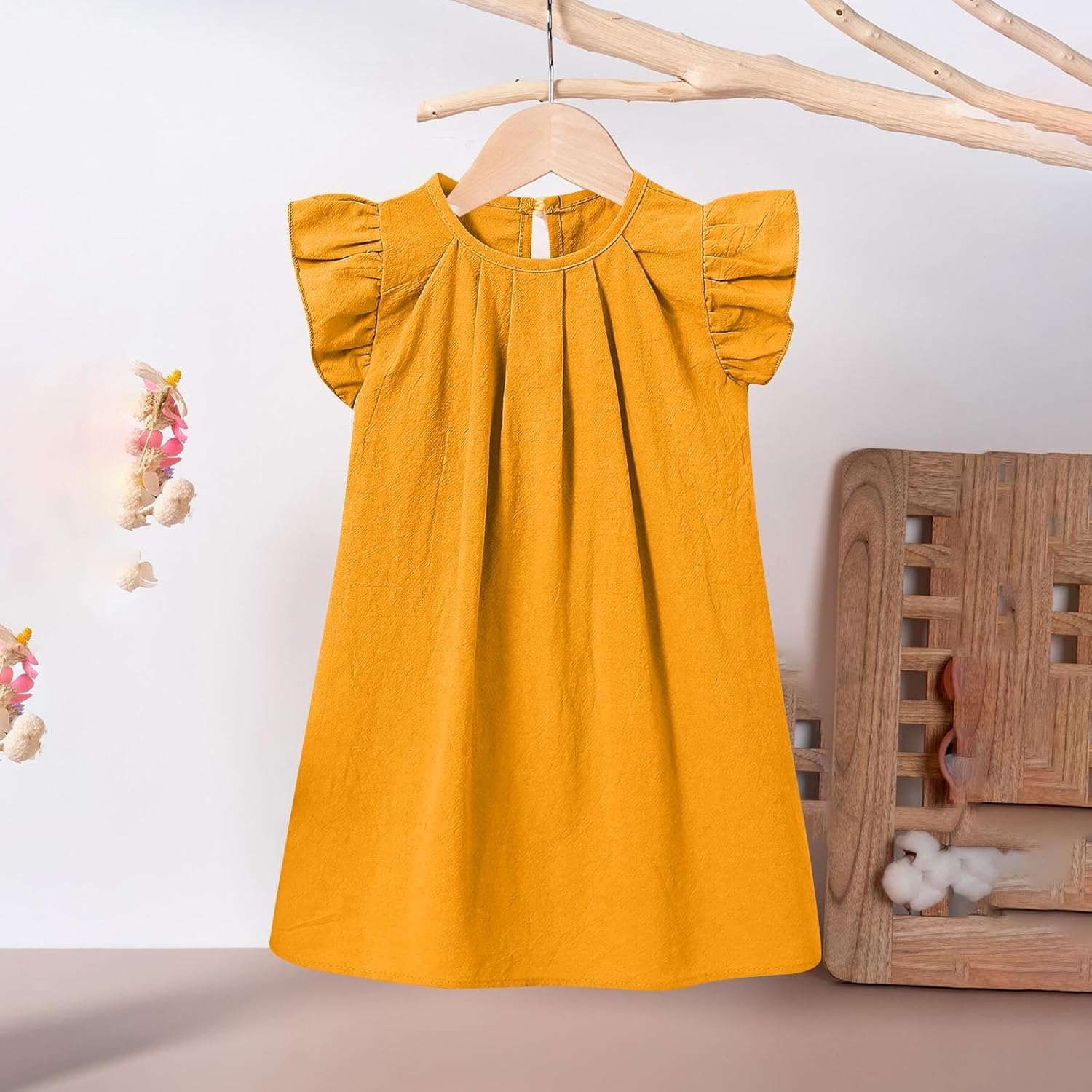 Stylish Ruffled Sundress for Toddler Girls Summer Beach wear