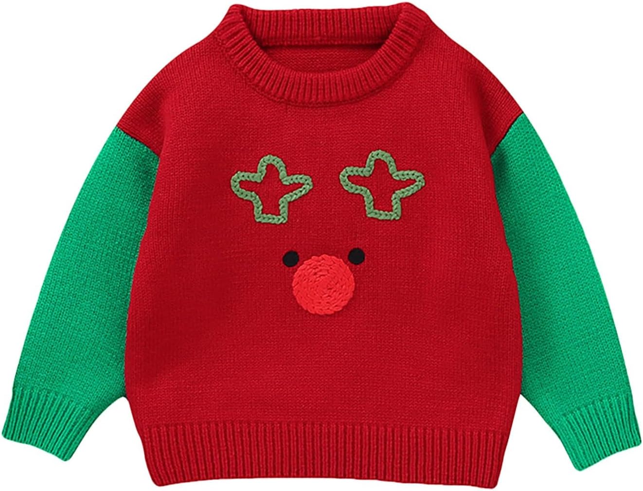 Child Christmas Sweater with Embroidered Santa