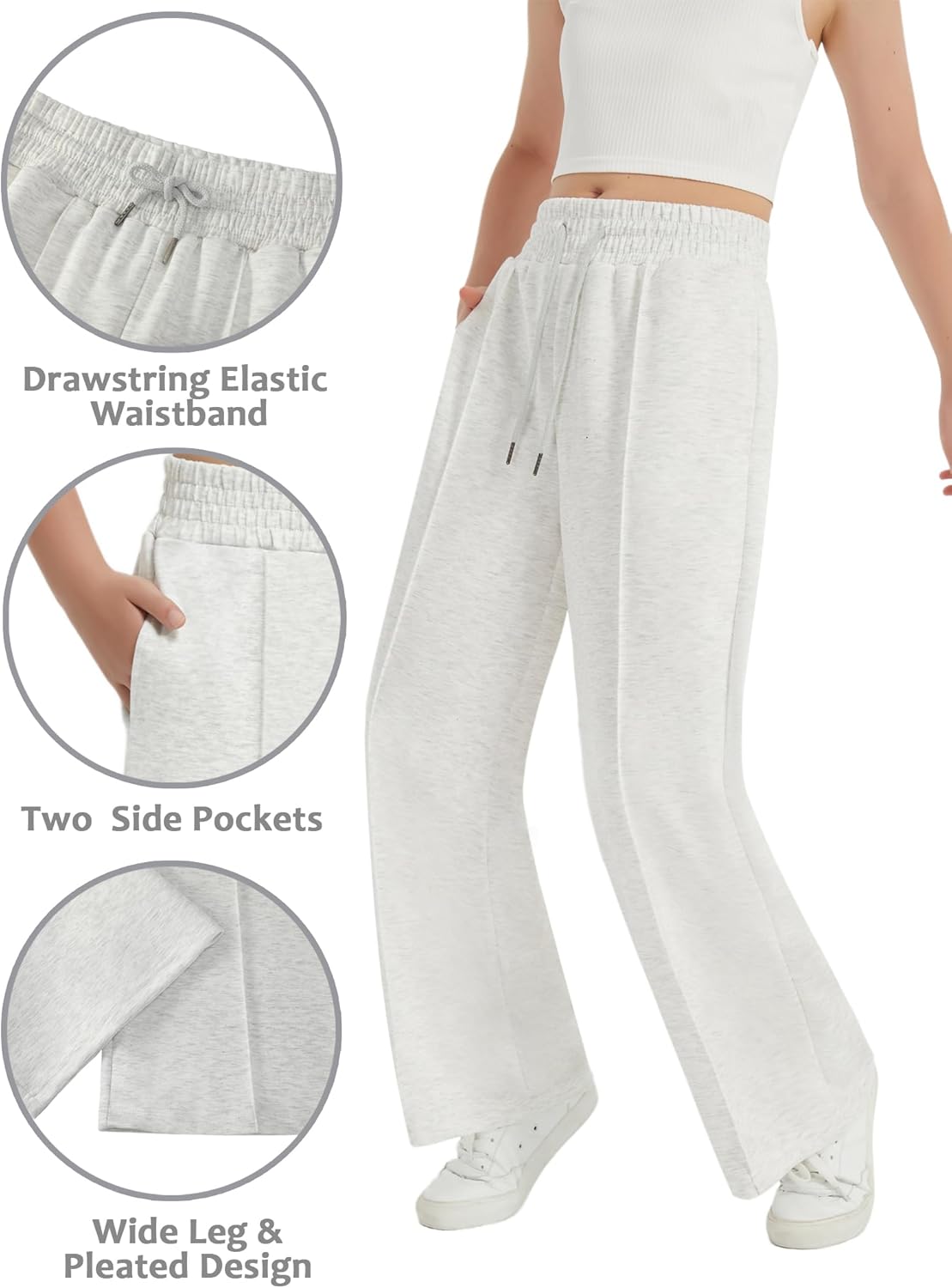 EXARUS Girls Wide Leg sweatpants