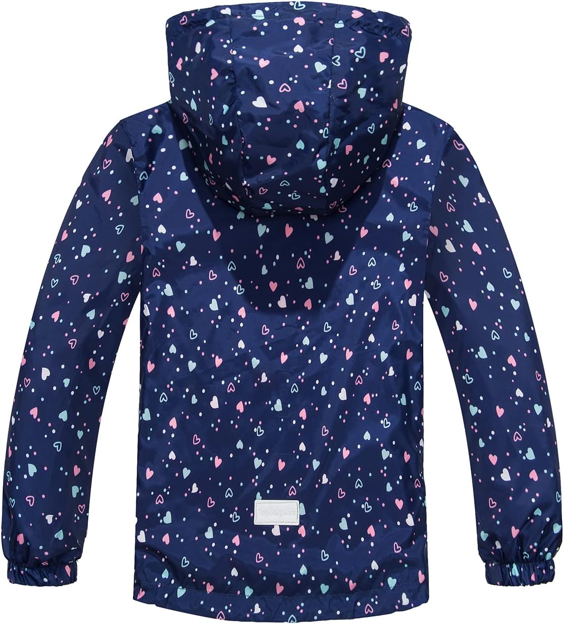 MGEOY Girls Rain Jacket Lightweight Waterproof Hooded Cotton Lined Raincoat