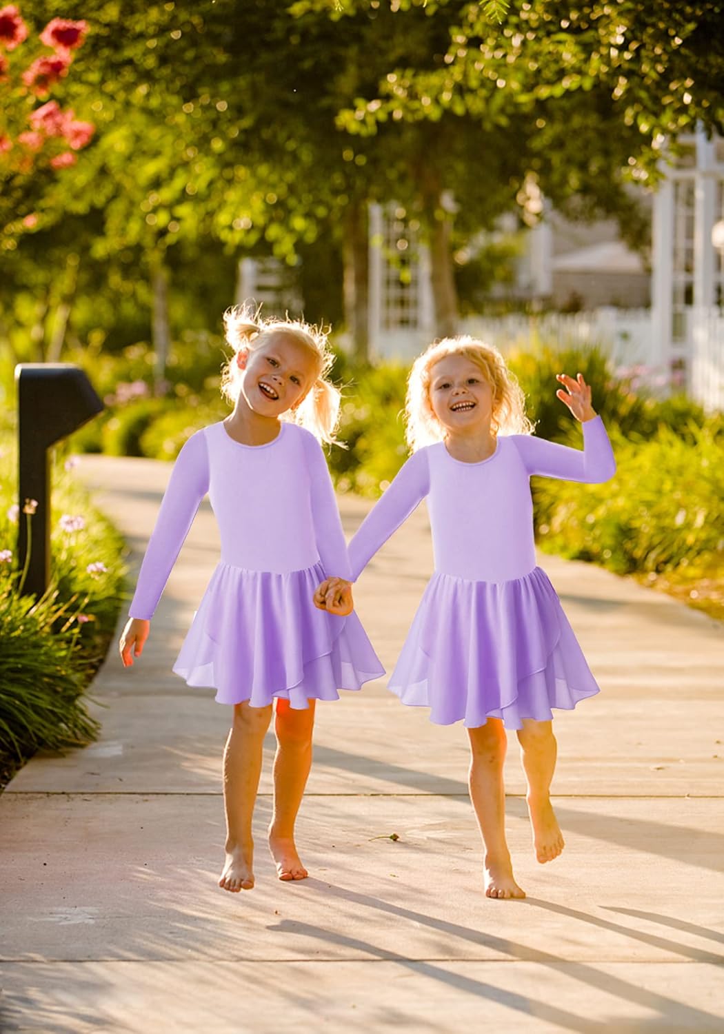 Stylish Girls Ballet Dance Leotards with Flutter Sleeve