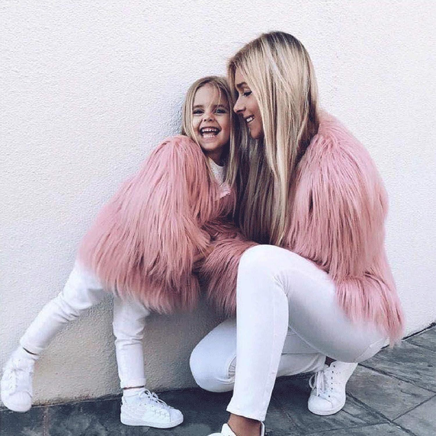 Faux Fur Vest Coat for Kids 1-10 Years Warm Winter Outwear