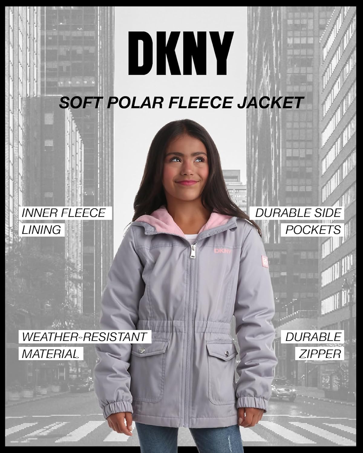 DKNY Girls waterproof jacket
