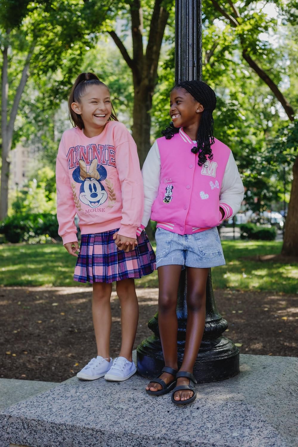 Disney Minnie Mouse Frozen Lilo Stitch Girls Varsity bomber jacket Toddler-14-16