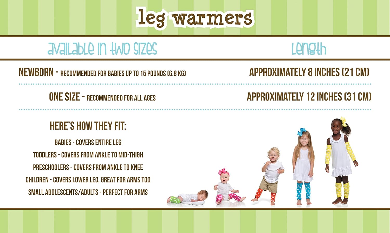 juDanzy Style Hot Pink Purple Turquoise Leg Warmers for Babies Kids