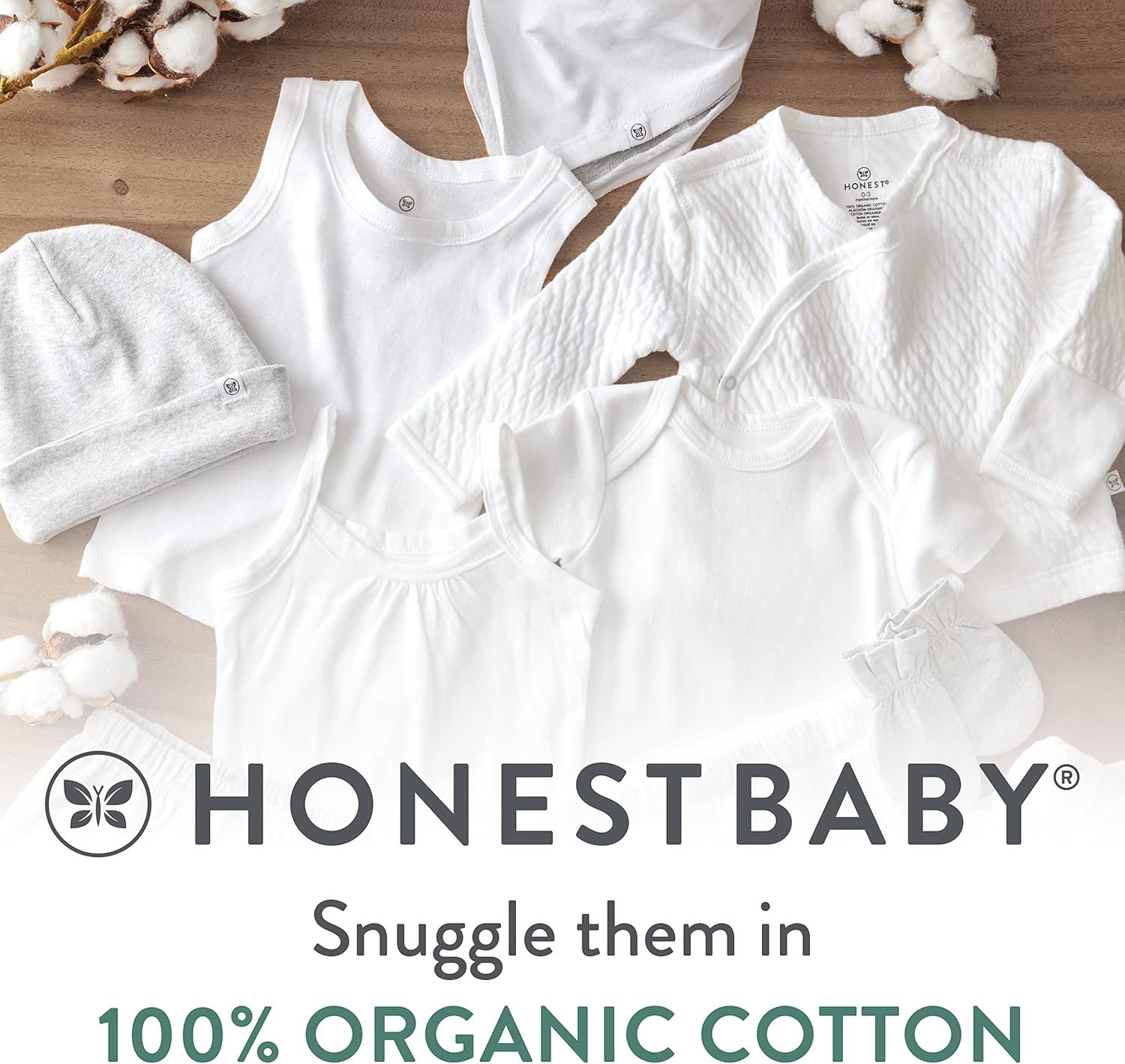 HonestBaby 10-Pack Long Sleeve Bodysuits