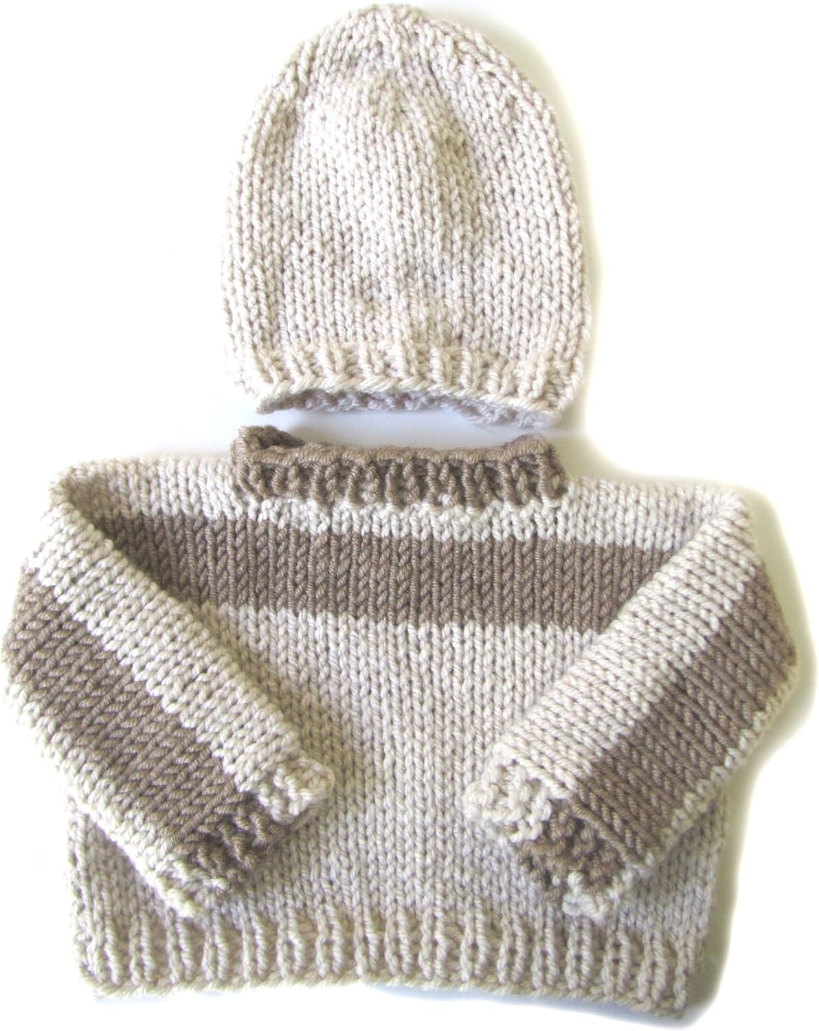 Handmade Knitted Baby Sweater and Hat - Soft Cozy for Cotula Early