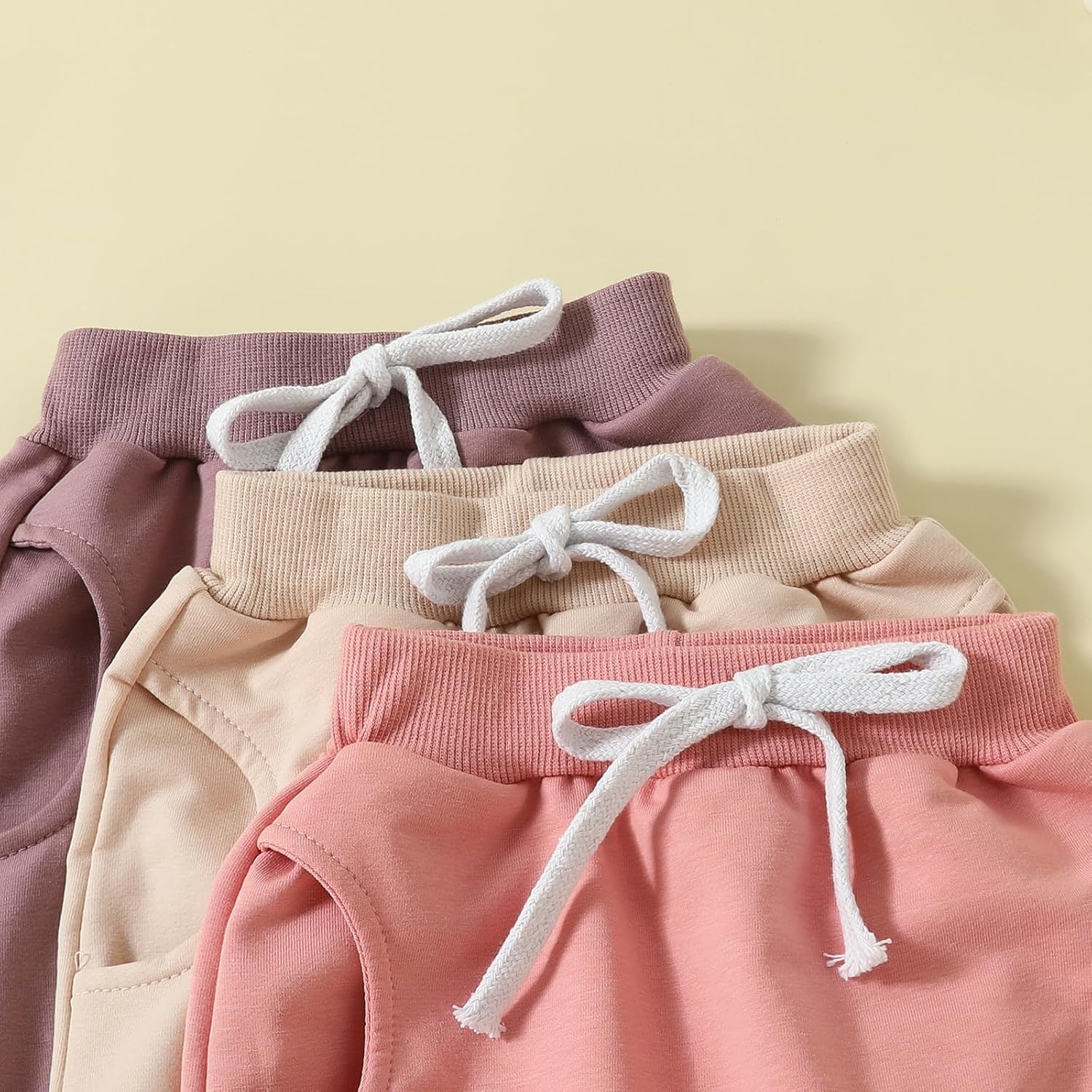 Premium 3-Pack Cotton Jogger Pants for Toddlers