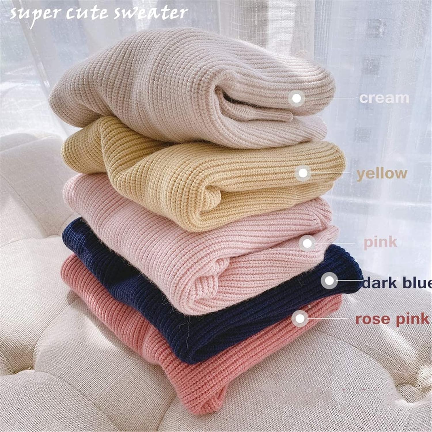GRNSHTS Baby Girls Loose Long Sleeve Knit Sweater Soft Warm and Stylish